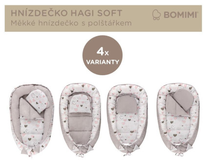 Hnízdečko Hagi s polštářkem soft Bomimi
