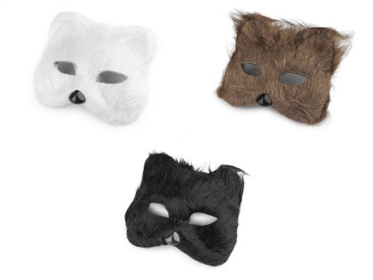 Karnevalová maska - škraboška chlupatá kočka 