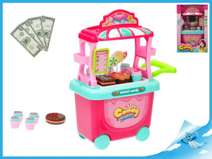Stánek cukrovinky pojízdný s doplňky