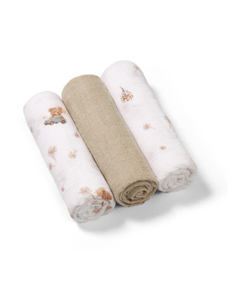 Mušelínové plenky Super Soft růžové 3 ks 70x70 cm BabyOno