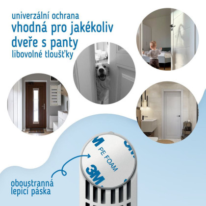 Dětská otočná zarážka do dveří s nastavením polohy 2 ks Sipo
