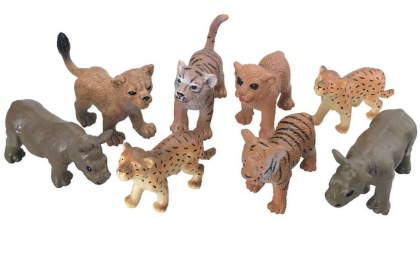 Zvířátka v tubě - safari 8 ks,  mobilní aplikace pro zobrazení zvířátek