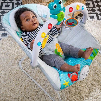 Lehátko hudební vibrační se světly Kick to It Neptune do 9 kg Baby Einstein