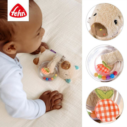 Kroužkové chrastítko capybara Baby Fehn