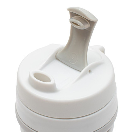 Silikonový skládací hrnek šedý 350 ml, 2 v 1 New Baby