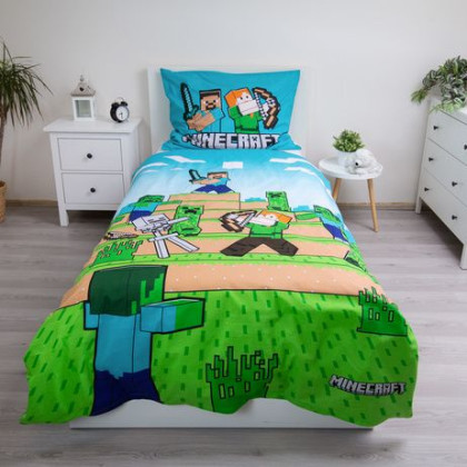 Povlečení Minecraft "We Got This" 140 x 200, 70 x 90 cm Jerry Fabrics