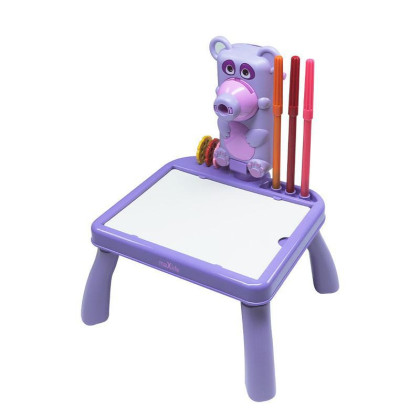 Dětský kreslící stůl s projektorem Maxlife MXDP-100 fialový