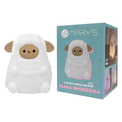 LED silikonová noční lampička Rgb - ovečka Mary's 