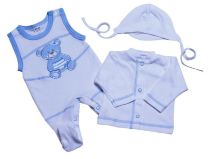 Souprava do porodnice 3 dílná MKcool Modro-bílá