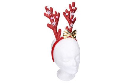 Set karneval - čelenka s rohy a mašlí