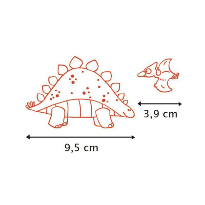 Dětská razítka s příběhem Aladine Stampo MINOS, 10 ks - Dinosauři