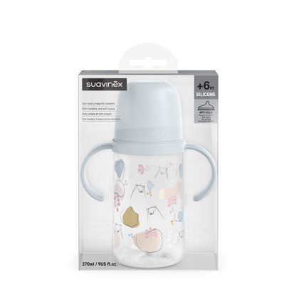Láhev s oušky Bear 270 ml Suavinex
