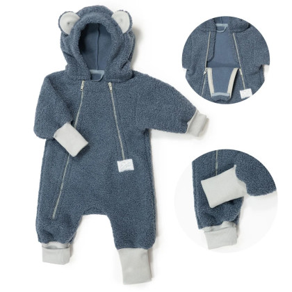 Rostoucí zimní kombinéza Teddy fleece double Denim blue Esito