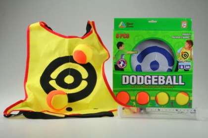 Dvě vesty s míčky - dodgeball - vybíjená