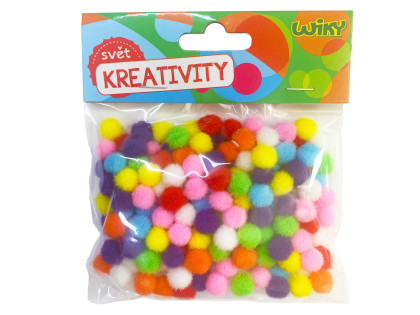 Pom pom 10 mm, 180 ks