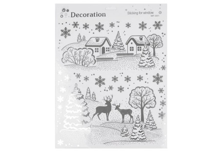 Vánoční okenní fólie samolepící