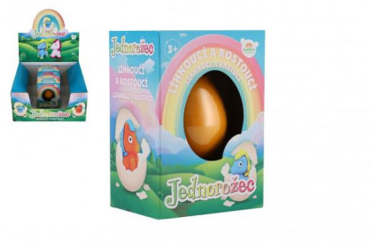 Vejce líhnoucí a rostoucí jednorožec 6 cm