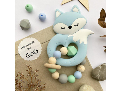 Kousátko do ručky silikonové Hryzátko lišák