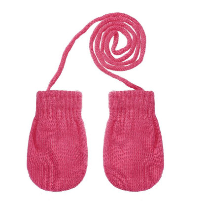 Pletené rukavičky se šňůrkou 9 - 12 měsíců