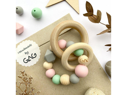 Kousátko do ručky dřevěné Hryzátko