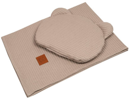 Waflová letní sada polštářku s přikrývkou Béžová Infantilo