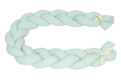Mušelínový mantinel cop 200 cm Babymatex – chránič do postýlky Mint