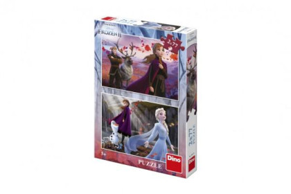 Puzzle 2v1 Ledové království II/Frozen II 2x77 dílků v krabici