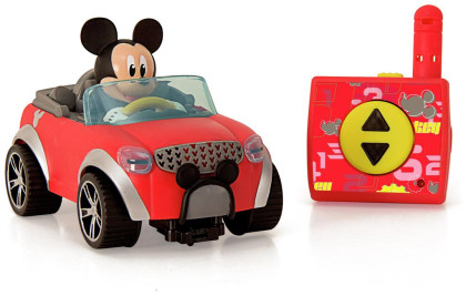 Mickey Mouse R/C cabriolet 16cm 2,4GHz na baterie 18m+ v krabičce