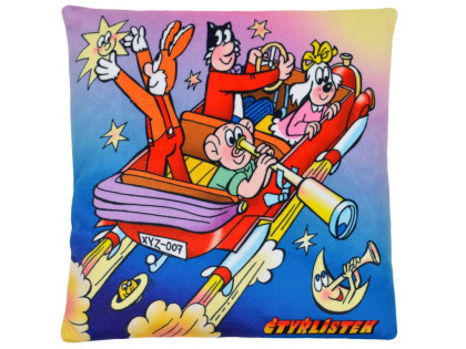 Polštář 25x25 cm Čtyřlístek hvězdy