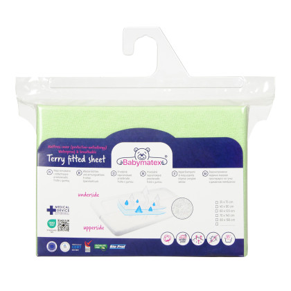 Nepromokavé prostěradlo froté 60x120 cm Babymatex