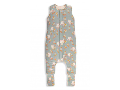 Celoroční spací pytel s nohavicemi Vintage Animals Sleepee Sky Blue/Cream