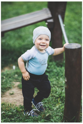 Čepice tenká obrázek Reflex Outlast® Little Angel  Šedý melír + žralok