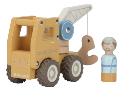 Autojeřáb dřevěný Little Dutch