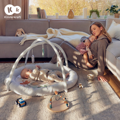 Deka hrací s hrazdičkou Cozyplay Light Grey Kinderkraft