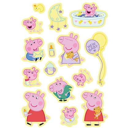 Omalovánky se svítícími samolepkami Prasátko Peppa