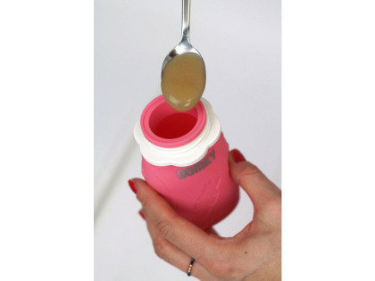 Plnitelná silikonová kapsička Domky 180 ml