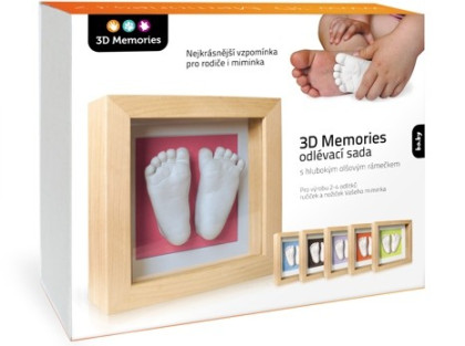 3D Memories odlévací sada baby pro 3D odlitek ručiček a nožiček - hluboký rámeček ZEL+ORAN