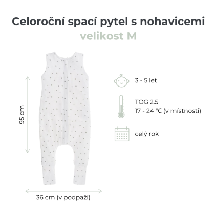 Celoroční spací pytel s nohavicemi Sleepee Meadow