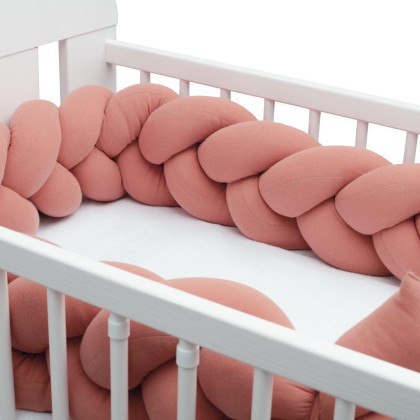 Ochranný mantinel do postýlky cop mušelínový New Baby