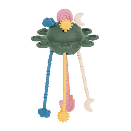 Hračka silikonová senzorická Crazy planet 10 m+ Petite&Mars