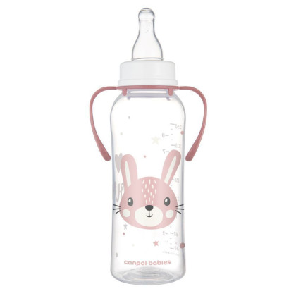 Láhev úzkohrdlá s úchyty Cute Animals 250 ml Canpol babies