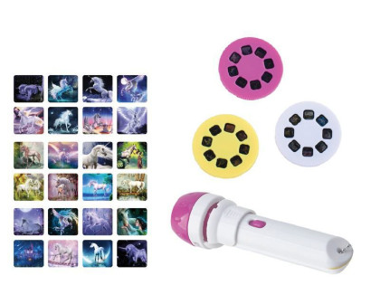 Unicorn projektorová svítilna 11,5 cm na baterie se světlem 24 obrázků