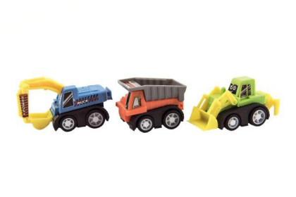 Sada auto mini 5 cm stavební stroje 6 ks