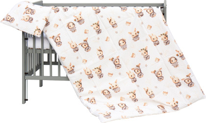 2dílné povlečení do postýlky Králíček 100 x 135 cm šedé Scarlett