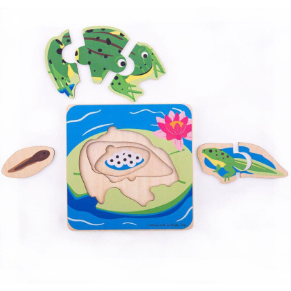Vkládací puzzle životní cykly žáby Bigjigs Toys