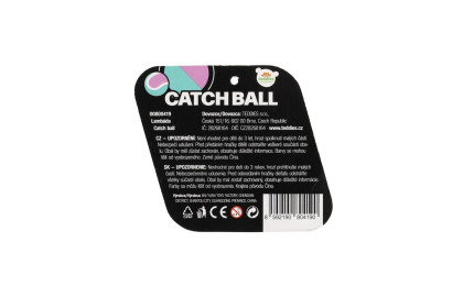 Lambáda/Catch ball hra s míčkem na suchý zip 19 cm zeleno-fialová