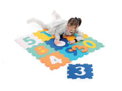 Puzzle pěnové 90 x 90 cm Čísla