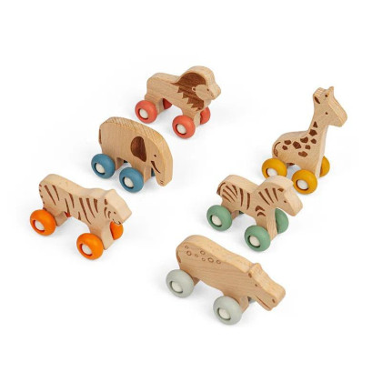 Zvířátko na kolečkách Safari Bigjigs Toys