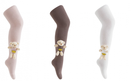 Dětské balvněné punčocháče s aplikací plyšáka Be Snazzy