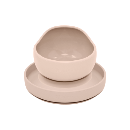 Set jídelní silikonový Take Match 2 ks talíř + miska Petite & Mars 6 m+